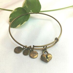 Alex and Ani. Key hole heart bangle. One size